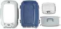 Basics 2-Door Top-Load Hard-Sided Pet Travel Carrier, 23-Inch, Gray & Blue