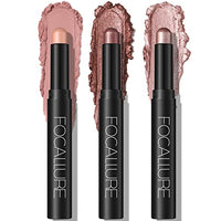 3PCS Cream Eyeshadow Stick Sets,Matte and Shimmer Eye Brightene