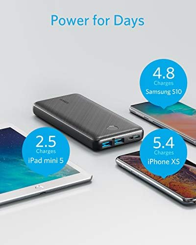 Portable Charger, Power Bank, 20K Battery Pack with PowerIQ Technology and USB-C (Recharging Only) for iPhone 15/15 Plus/15 Pro/15 Pro Max, iPhone 14/13/12 Series, Samsung Galaxy (Black)