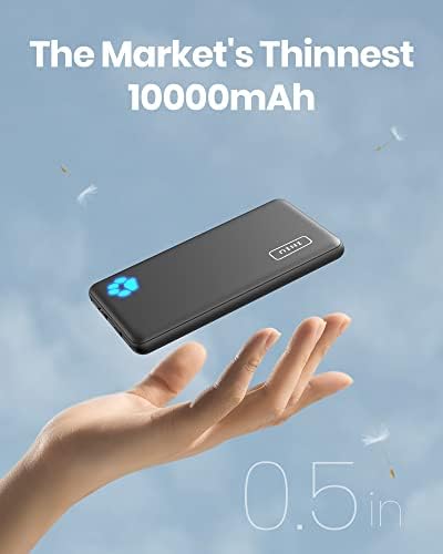 Portable Charger, Slimmest 10000mAh 5V/3A Power Bank