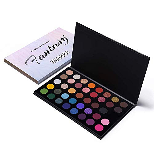 Highly Pigmented Eye Makeup Palette, Matte Shimmer Metallic Eyeshadow Pallet Long Lasting Blendable Natural Colors Make Up Eye Shadows Cosmetics Gift Kit