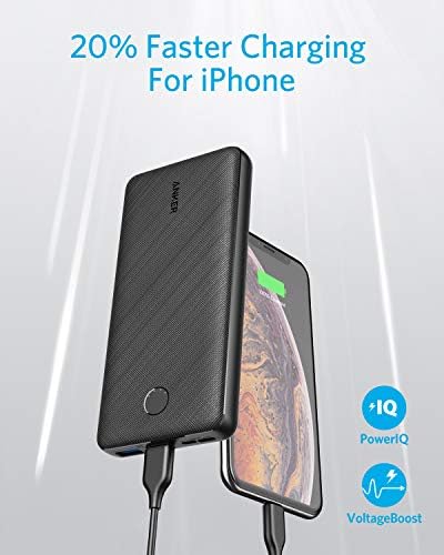 Portable Charger, Power Bank, 20K Battery Pack with PowerIQ Technology and USB-C (Recharging Only) for iPhone 15/15 Plus/15 Pro/15 Pro Max, iPhone 14/13/12 Series, Samsung Galaxy (Black)