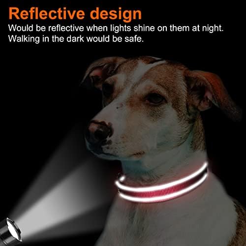 Reflective Dog Collar,Soft Neoprene Padded Breathable Nylon Pet Collar