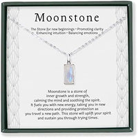 LOVE SHINE New Beginnings Rainbow Moonstone Sterling Silver Necklace for Women