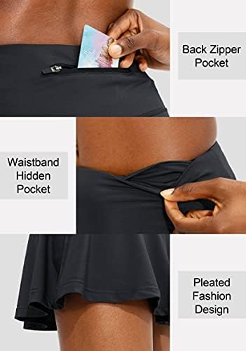 Pleated Tennis Skirt for Women with 4 Pockets Women's High Waisted Athletic Golf Skorts Skirts for Running Casual