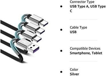 [3Pack 6ft] Compatible with Samsung Galaxy S9 S10 S8 Plus Charger Cord(3A Fast Charging), TPE USB C Type Charger Cable,USB A to Type C Replacement for Samsung A32/A12/A10e/A20/A51/Note 20/9/8,LG