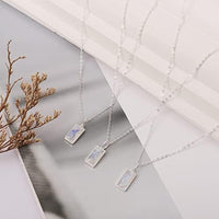 LOVE SHINE New Beginnings Rainbow Moonstone Sterling Silver Necklace for Women