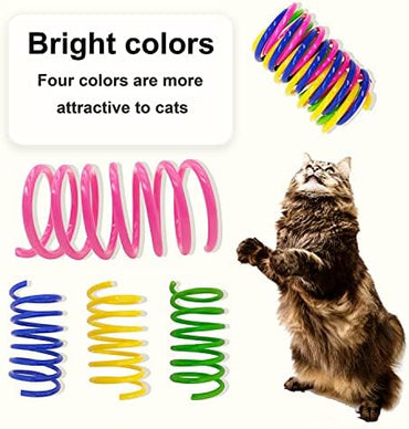 Cat Spring Toys, 30 Pack Cat Spiral Springs for Indoor Cats