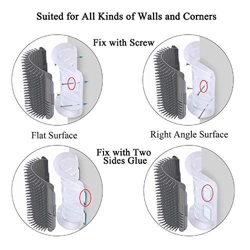 Cat Self Groomer 2 Pack Wall Corner Brushes