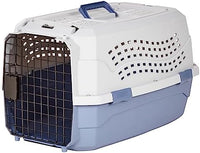 Basics 2-Door Top-Load Hard-Sided Pet Travel Carrier, 23-Inch, Gray & Blue