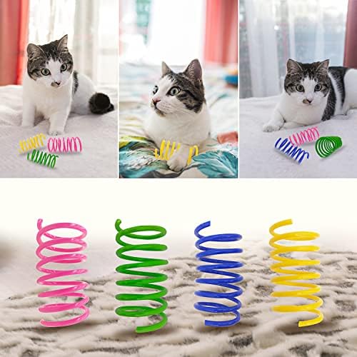 Cat Spring Toys, 30 Pack Cat Spiral Springs for Indoor Cats