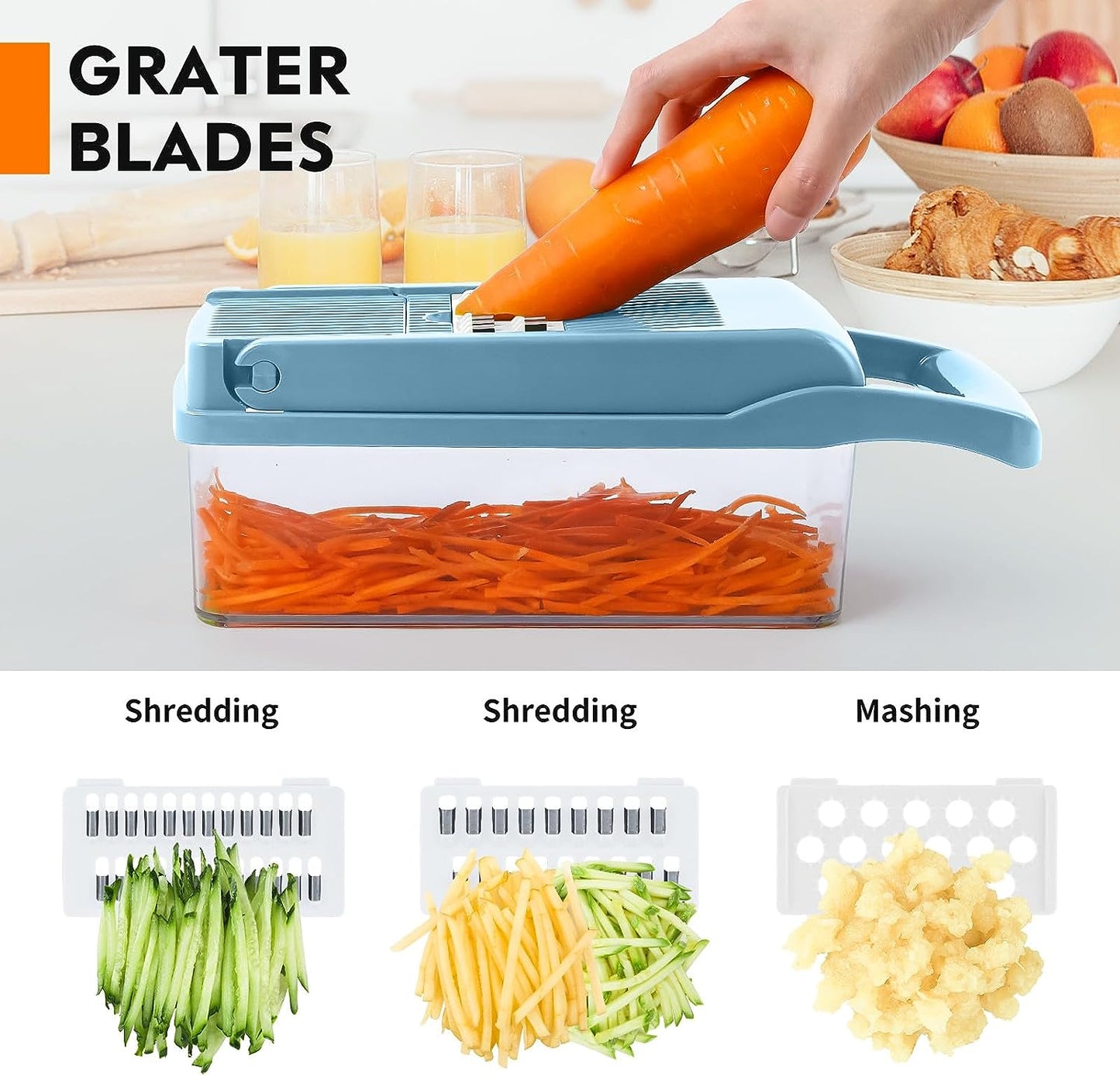 Vegetable Chopper, Pro Onion Chopper, Multifunctional 13 in 1 Food Chopper, Kitchen Vegetable Slicer Dicer Cutter