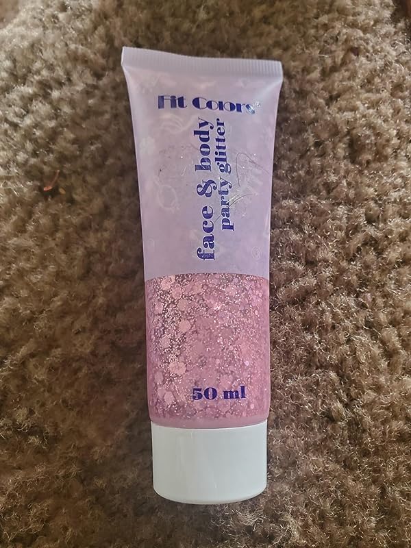 Pink Body Glitter Gel,Singer Concerts Pink Face Glitter Makeup,Holographic Long Lasting Chunky Sequins Glitters for Eye Lip Hair Nails,Festival Rave Accessories,03 Pink Glitter 52g