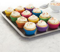 Pack of 12 Reusable Silicone Round Baking Cups, Multicolor Muffin Liners