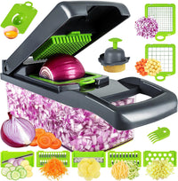 Vegetable Chopper, Pro Onion Chopper, Multifunctional 13 in 1 Food Chopper, Kitchen Vegetable Slicer Dicer Cutter