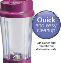 Beach Portable Blender for Shakes and Smoothies with 14 Oz BPA Free Travel Cup and Lid