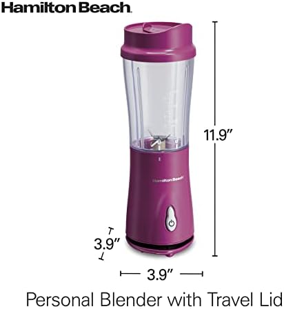 Beach Portable Blender for Shakes and Smoothies with 14 Oz BPA Free Travel Cup and Lid