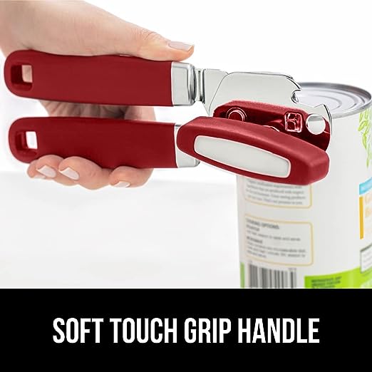 Heavy Duty Stainless Steel Smooth Edge Manual Hand Held Can Opener With Soft Touch Handle