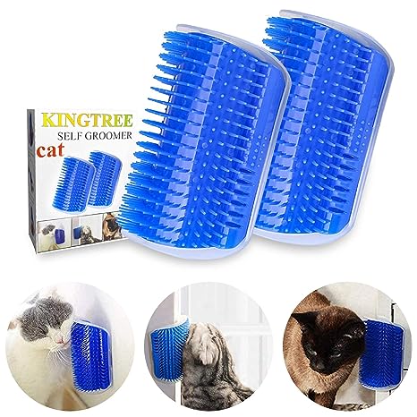 Cat Self Groomer 2 Pack Wall Corner Brushes