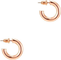 14K Gold Plated Lightweight Chunky Open Hoops | Gold Hoop Earrings for Women