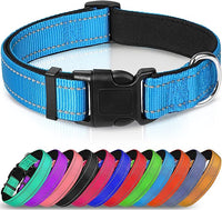 Reflective Dog Collar,Soft Neoprene Padded Breathable Nylon Pet Collar